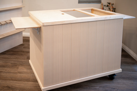 Narrow Fluted Mobile Cart