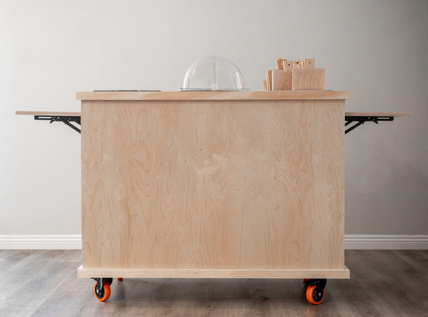 Foldable Charcuterie Cart - Wooden Mobile Event Cart