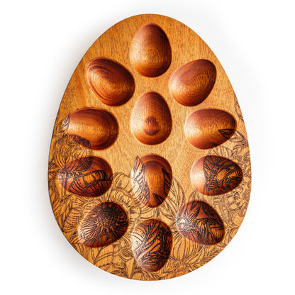 Wooden Egg Tray - Deviled Egg Serving Board
