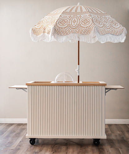 Fluted Mobile Cart