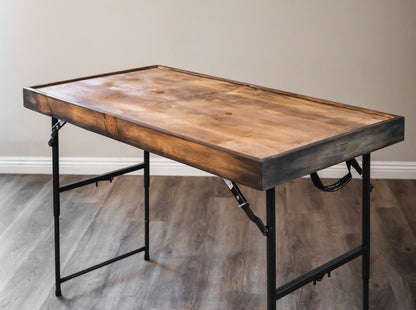 Charcuterie Board Table Topper for 4ft Folding Table, Wooden Grazing Display